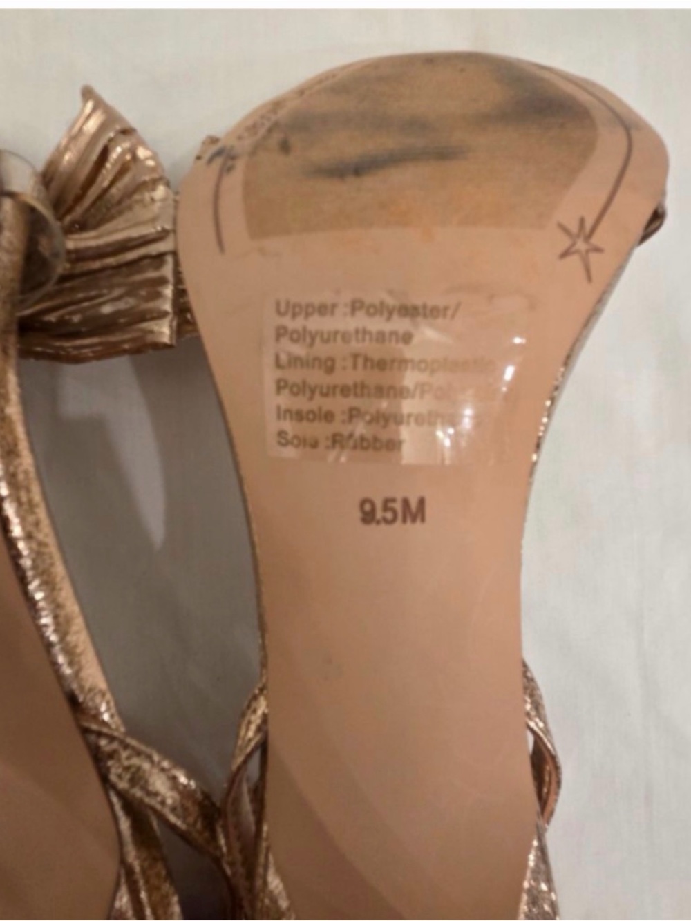 Gibson & Latimer Rose Gold Bow Heels Size 9.5 - Picture 8 of 8
